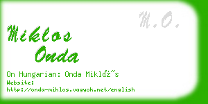 miklos onda business card